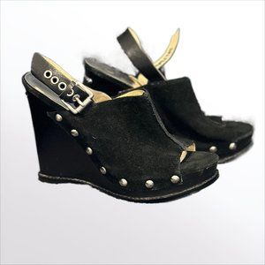 Women's Michael Kors Black Wedge Shoes